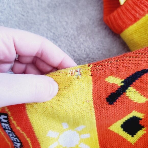 Vegemite Novelty Rare Kids Fair Isle Quirky Pop Culture Sweater 12 - Picture 7 of 9